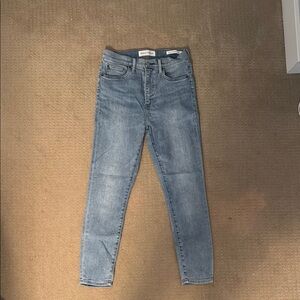 Denim Forum High-Rise Skinny Jeans - Light Blue Wash